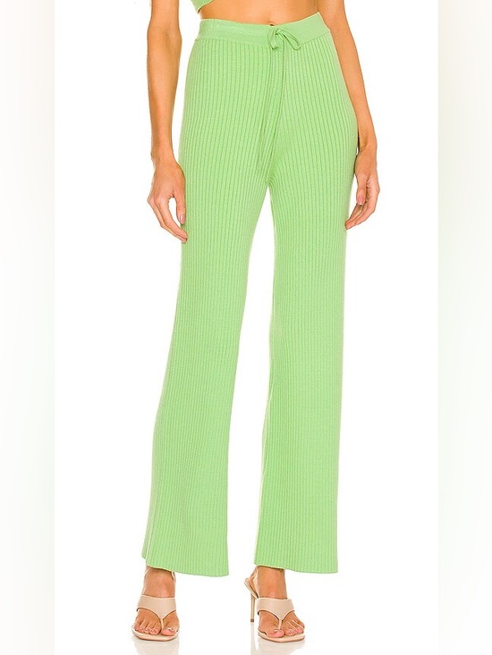Lovers + Friends Pants - Lovers + Friends Ribbed Wide-Leg Knit Pants